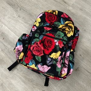 Vera Bradley Havana Rose print laptop travel backpack perfect condition